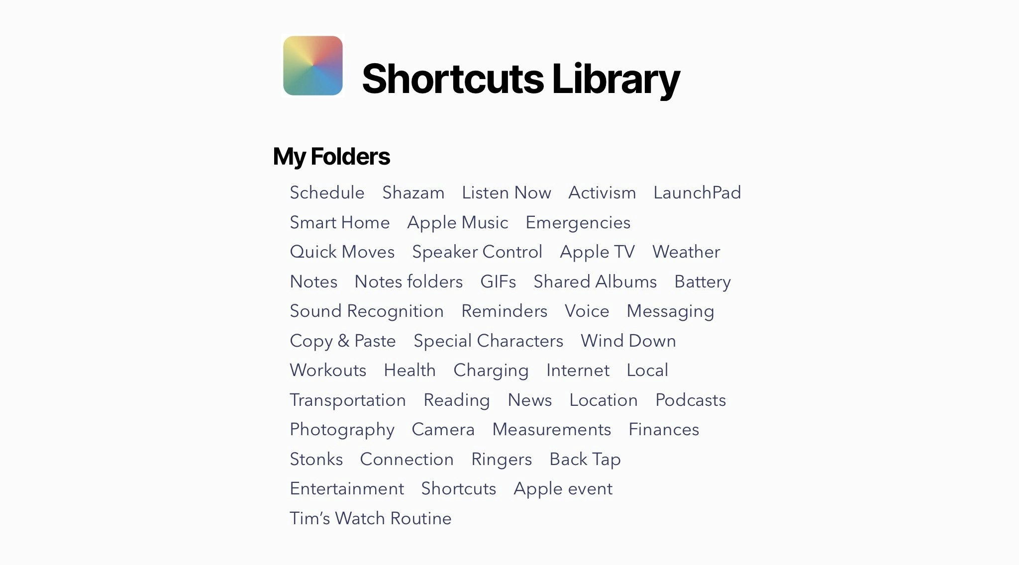Shortcuts Catalog gallery image