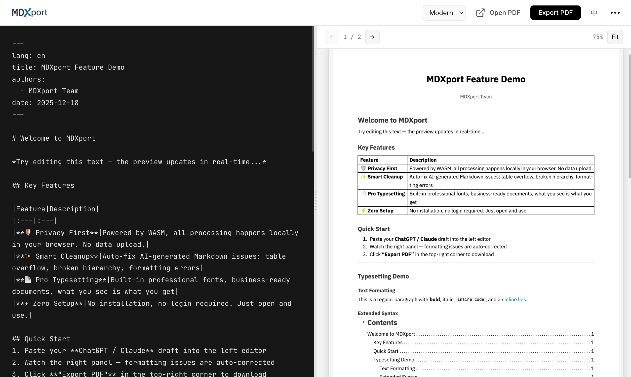 MDXport gallery image