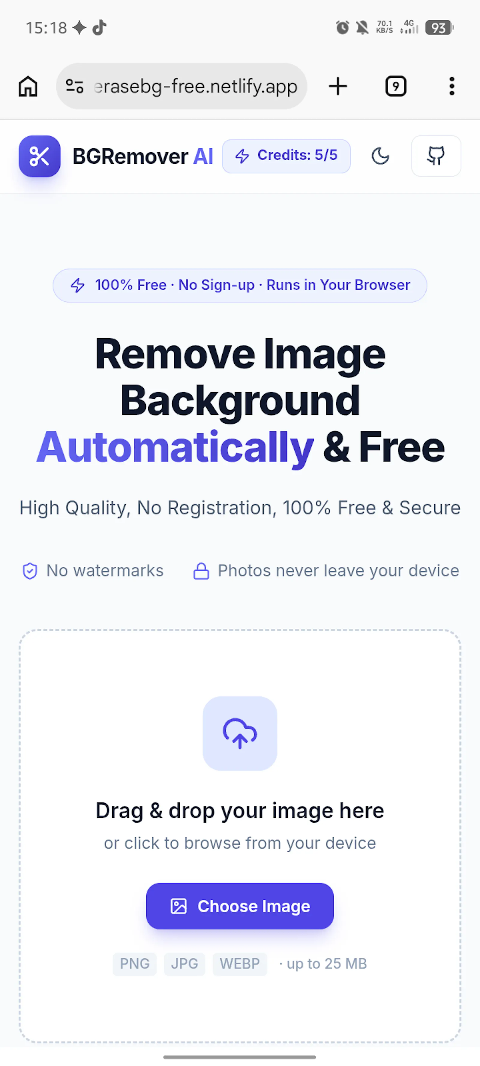EraseBG - Free AI Background Remover screenshot 1