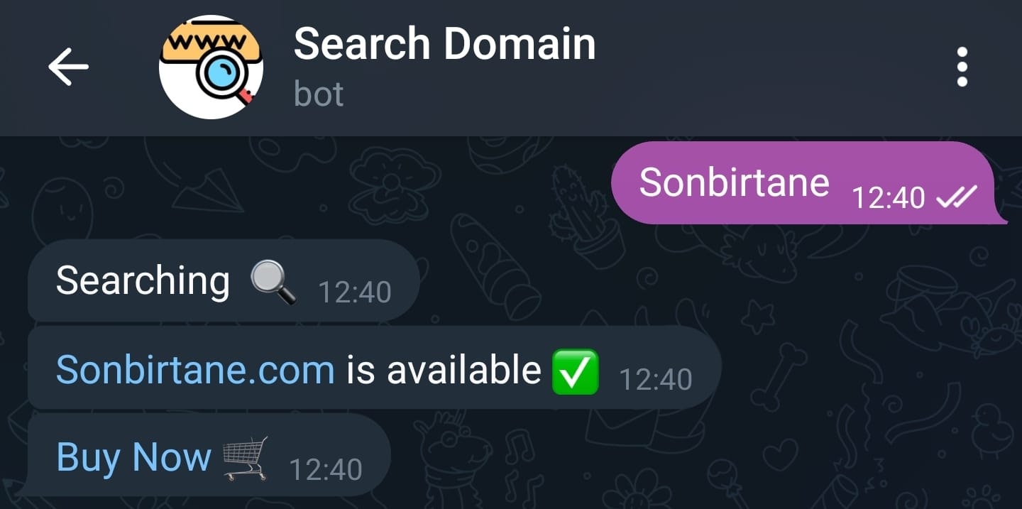 Telegram Search Domains Bot media 1