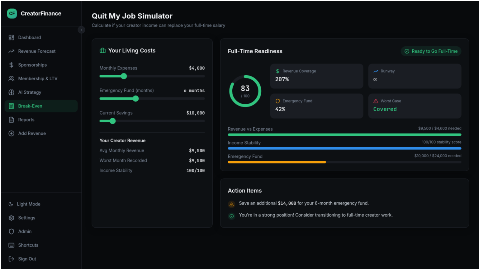 Creator Finance - Screenshot 2 showing product features and functionality