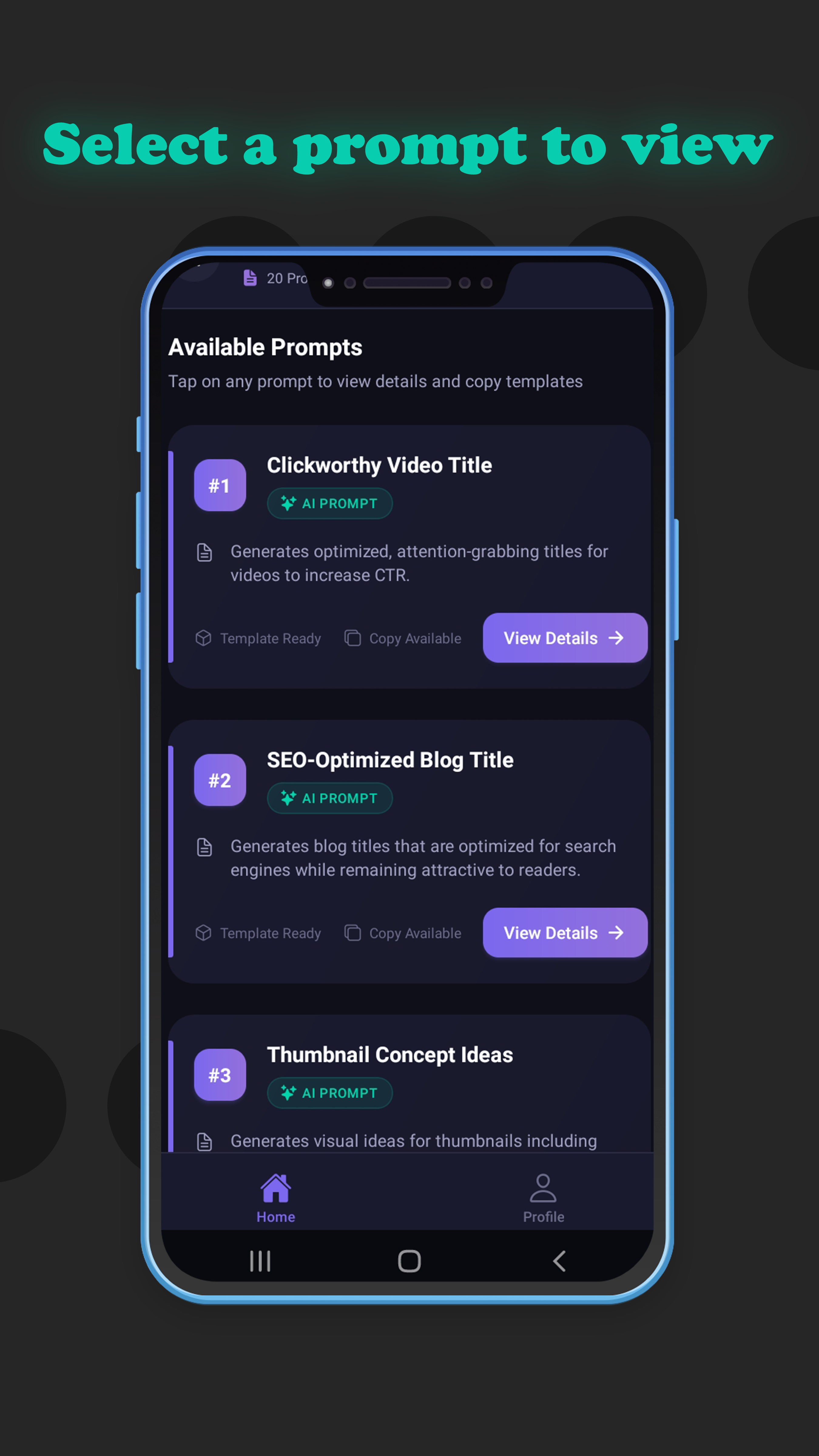 Ai Prompt Pro - Screenshot 3 showing product features and functionality