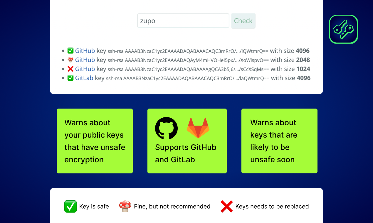 AreMyKeysSafe.com gallery image