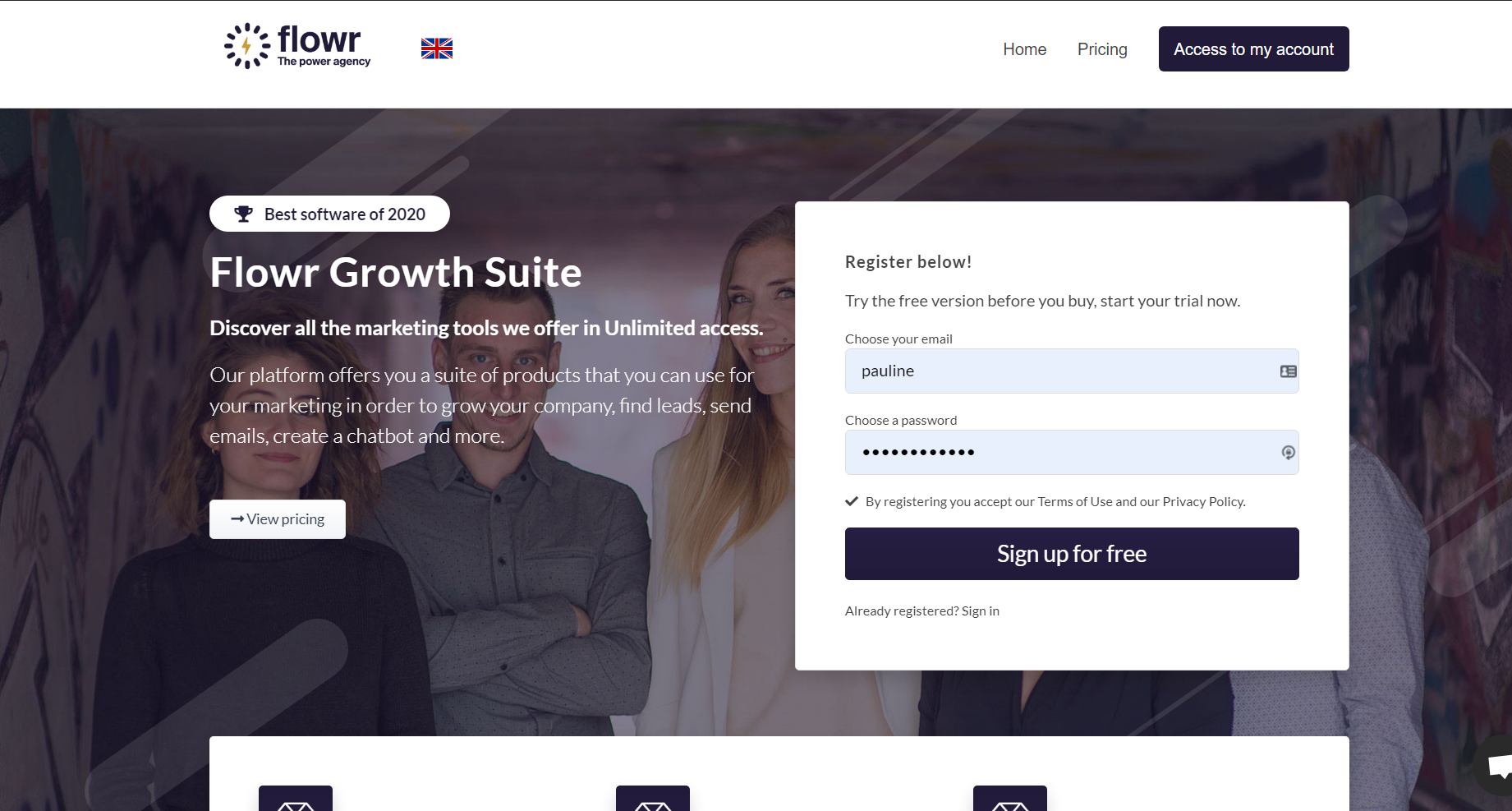 Flowr Growth Suite - Marketing tools gallery image