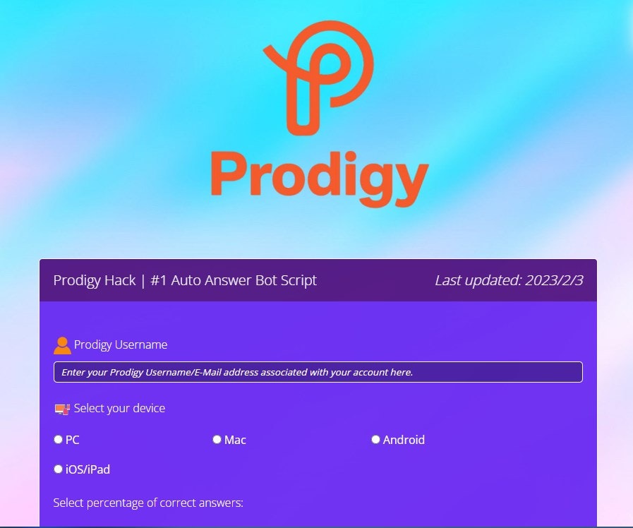 prodigy hacks chrome extension