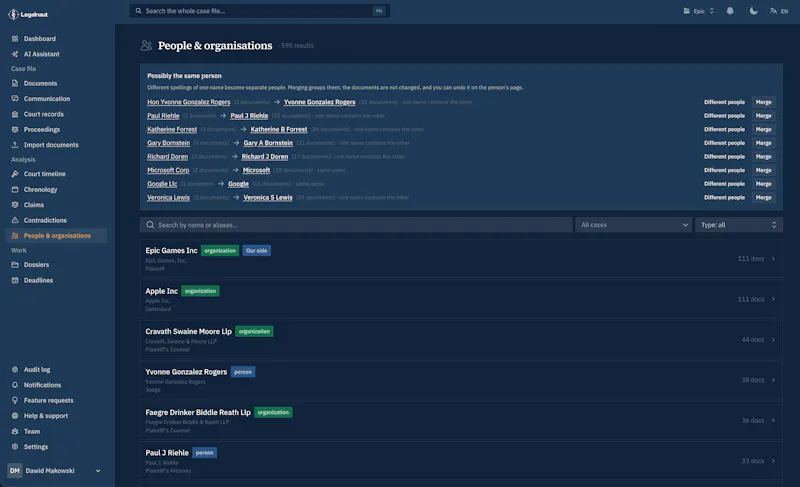 Legalnaut: AI Litigation & Case Analysis screenshot 9