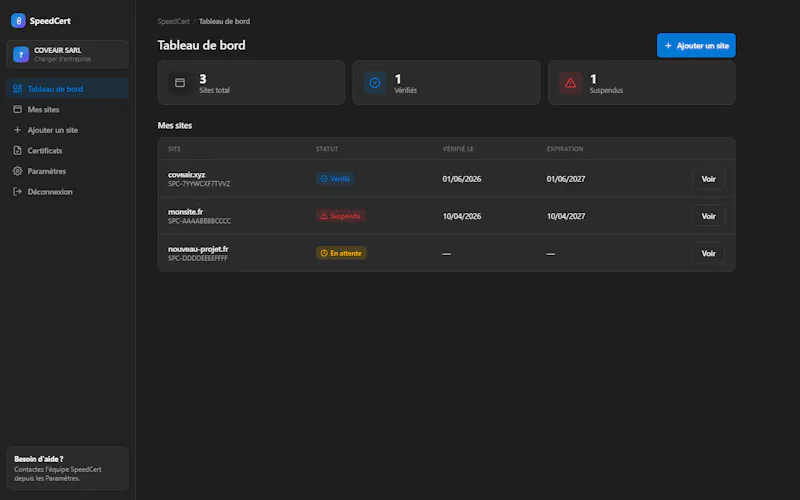 SpeedCert screenshot 3