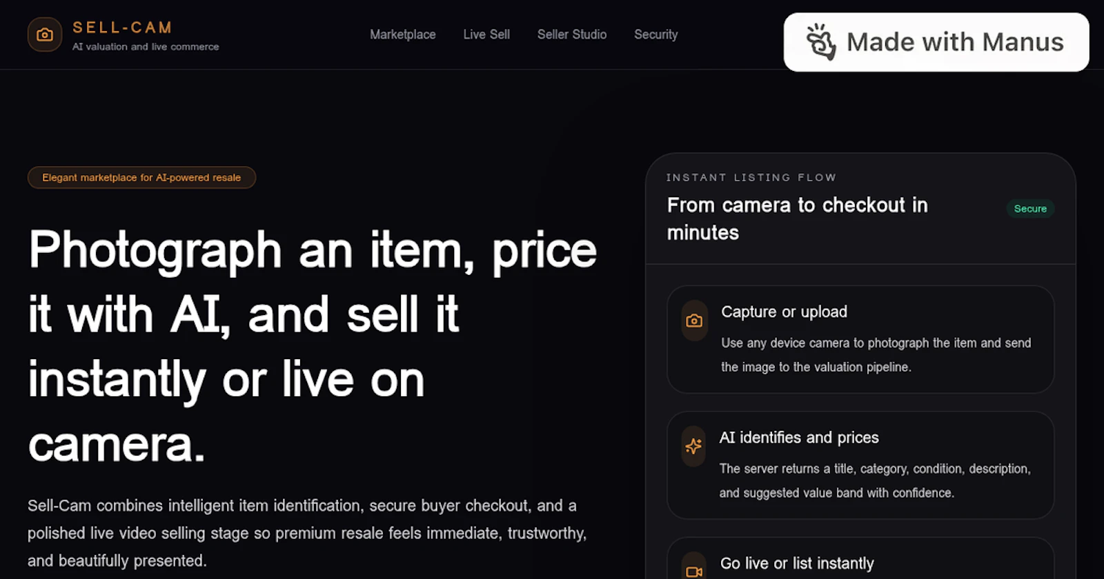 Sell-Cam screenshot 1