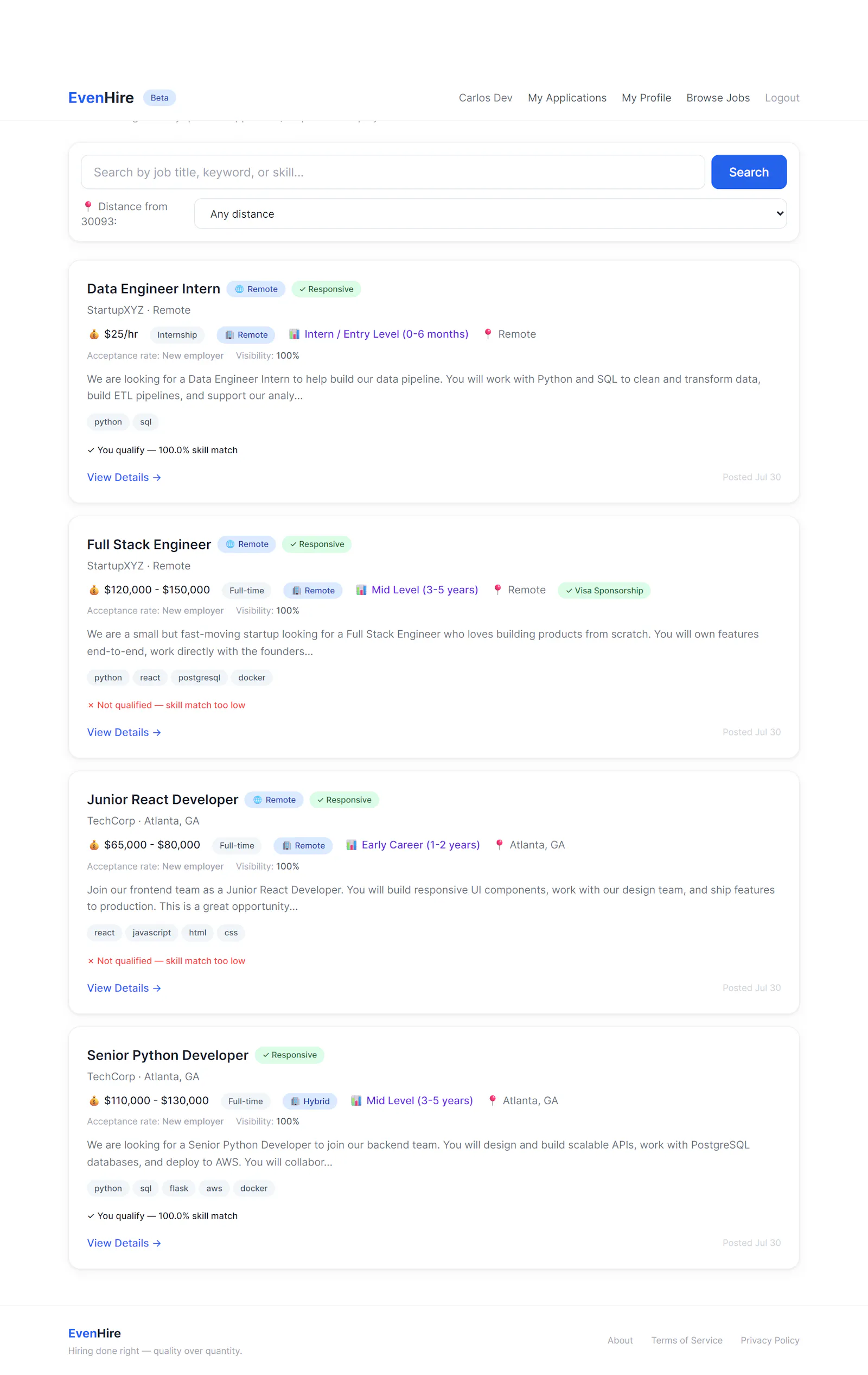 EvenHire — Hiring Done Right screenshot 1