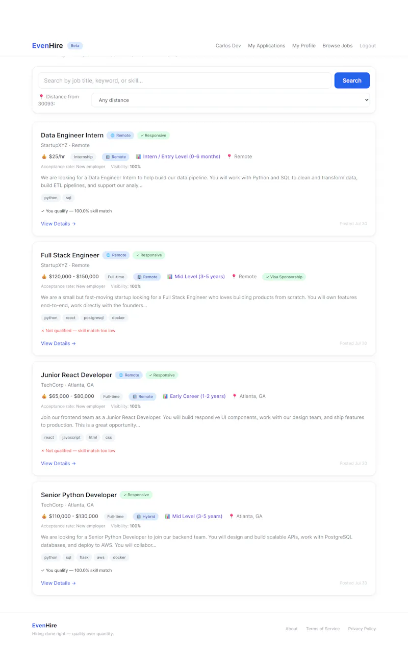 EvenHire — Hiring Done Right screenshot 1