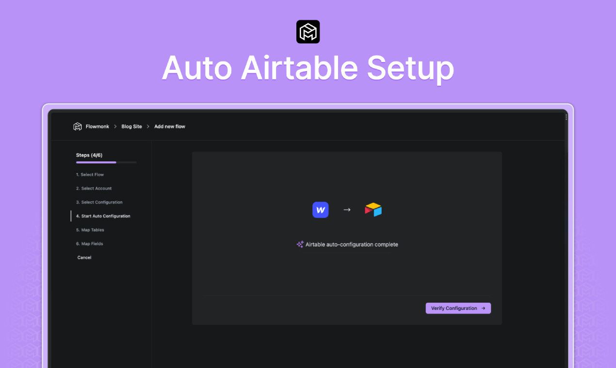 WebFlow & Airtable Senkronizasyon Aracı FlowMonk - WebFlow & Airtable İki Yönlü Senkronizasyon, Webflow PageViews ve daha fazlası medya 5