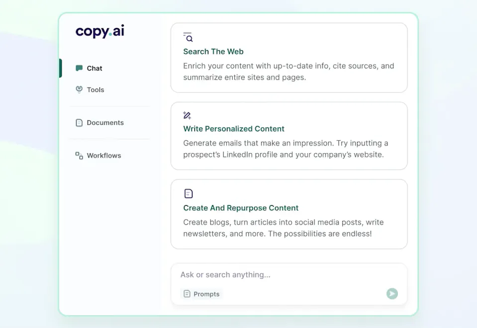 Copy.ai: Write better marketing copy and content with AI | Product Hunt