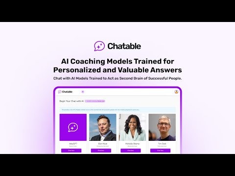 startuptile Chatable-AI coaching models the second brain of successful people