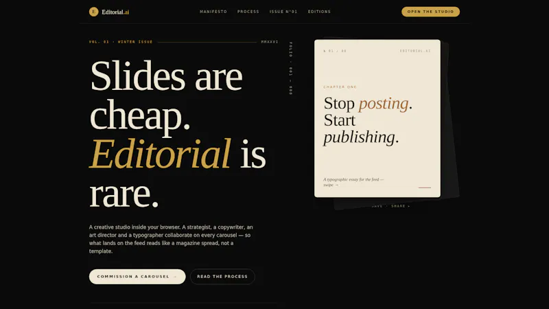 Editorial AI screenshot 1