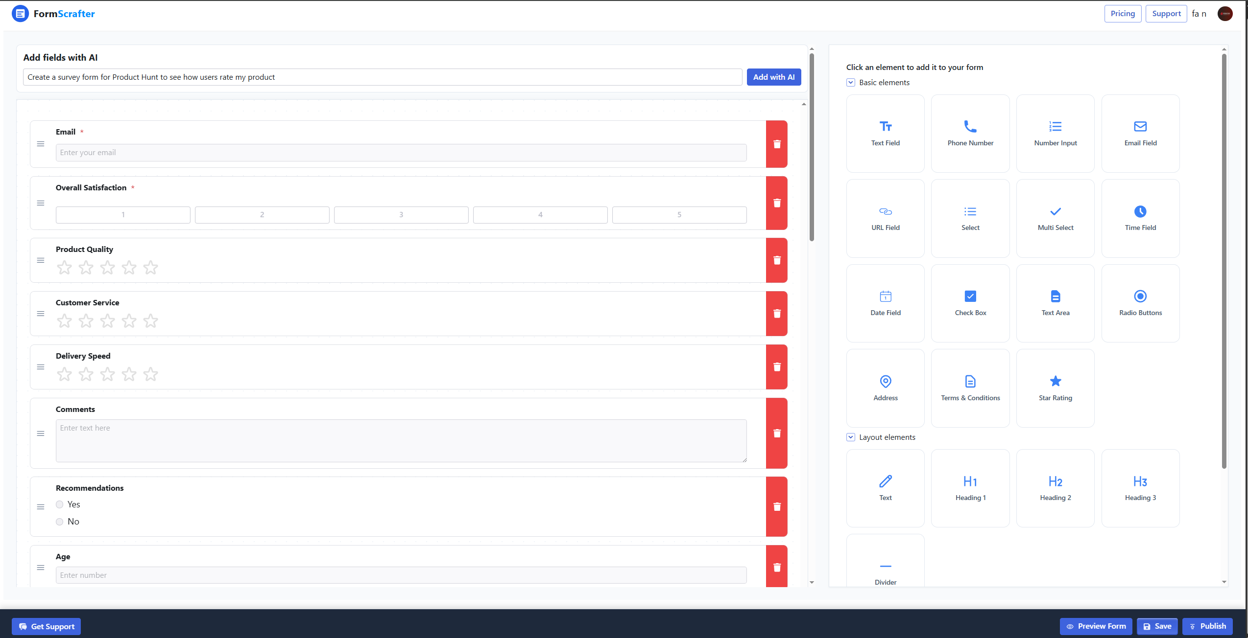 Média Formscrafter - Béducteur de formulaire AI gratuit - Formulaire de formulaire AI gratuit - Formulaires illimités, pas de code 2