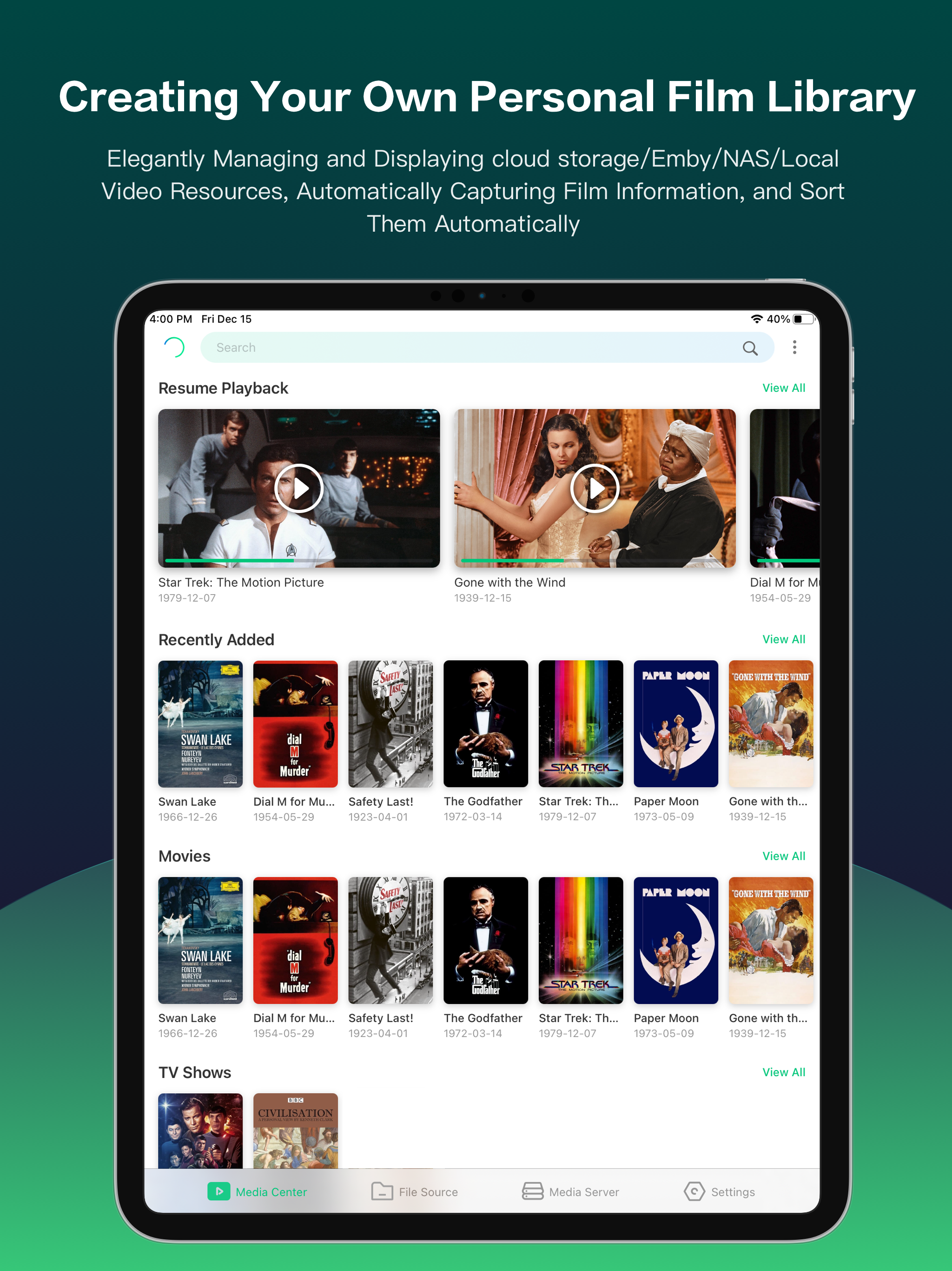 Vidhub:Appleのエレガントなビデオプレーヤー - すべてのAppleデバイスでローカル/クラウドビデオを再生しますメディア5