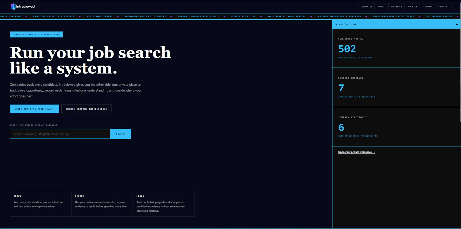 Intreviewed screenshot 1