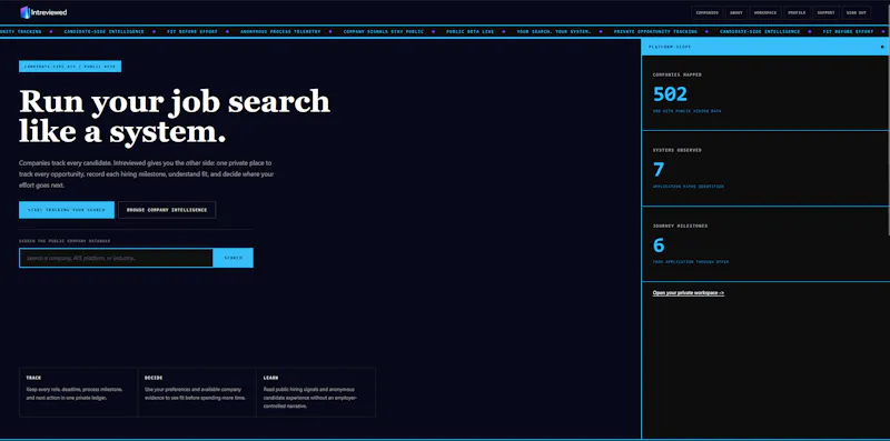 Intreviewed screenshot 1