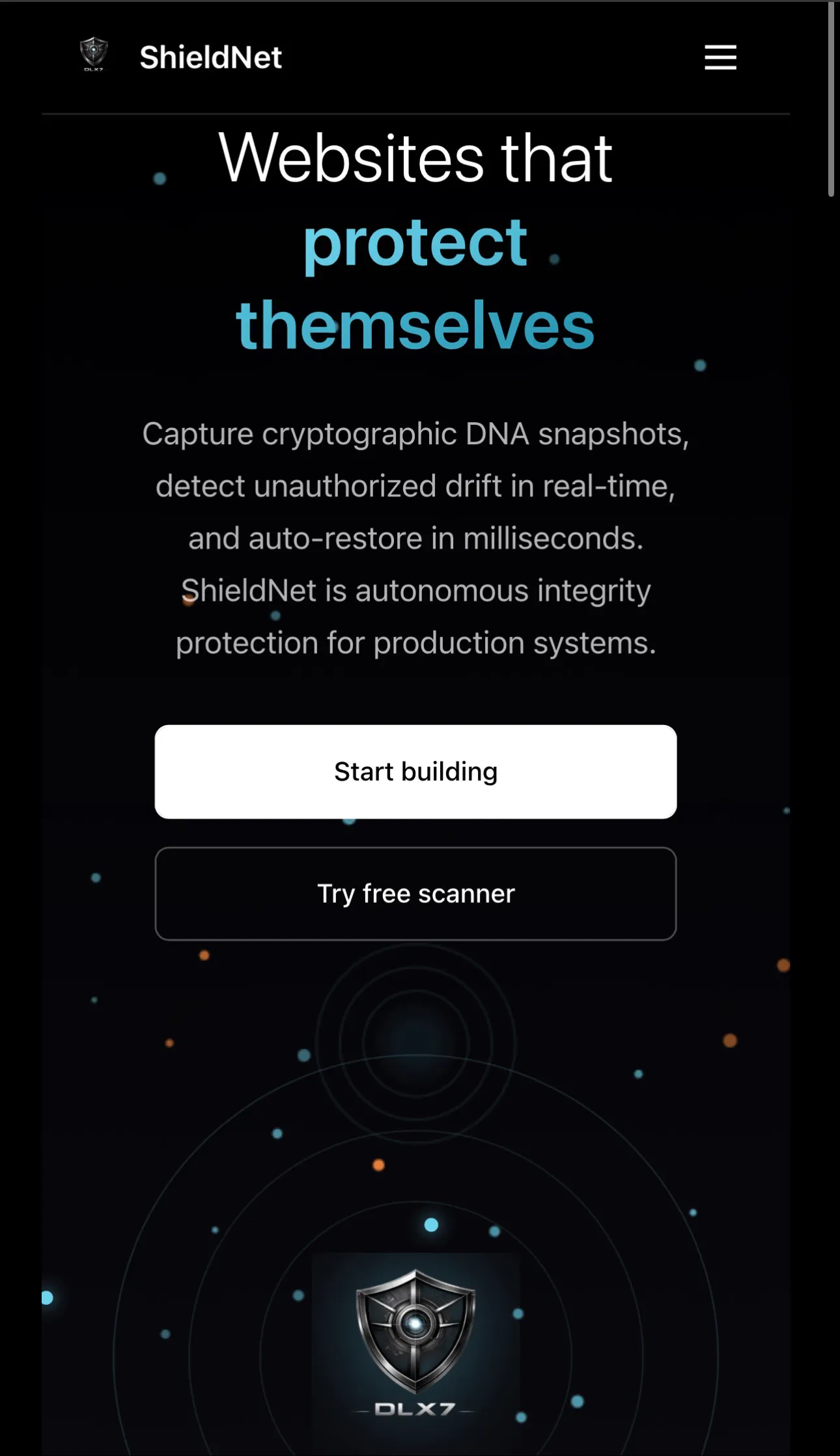 ShieldNet DLX7 제품 배너