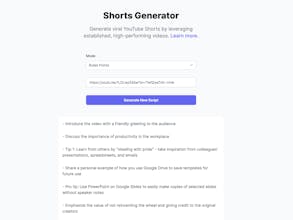 Shorts Generator gallery image