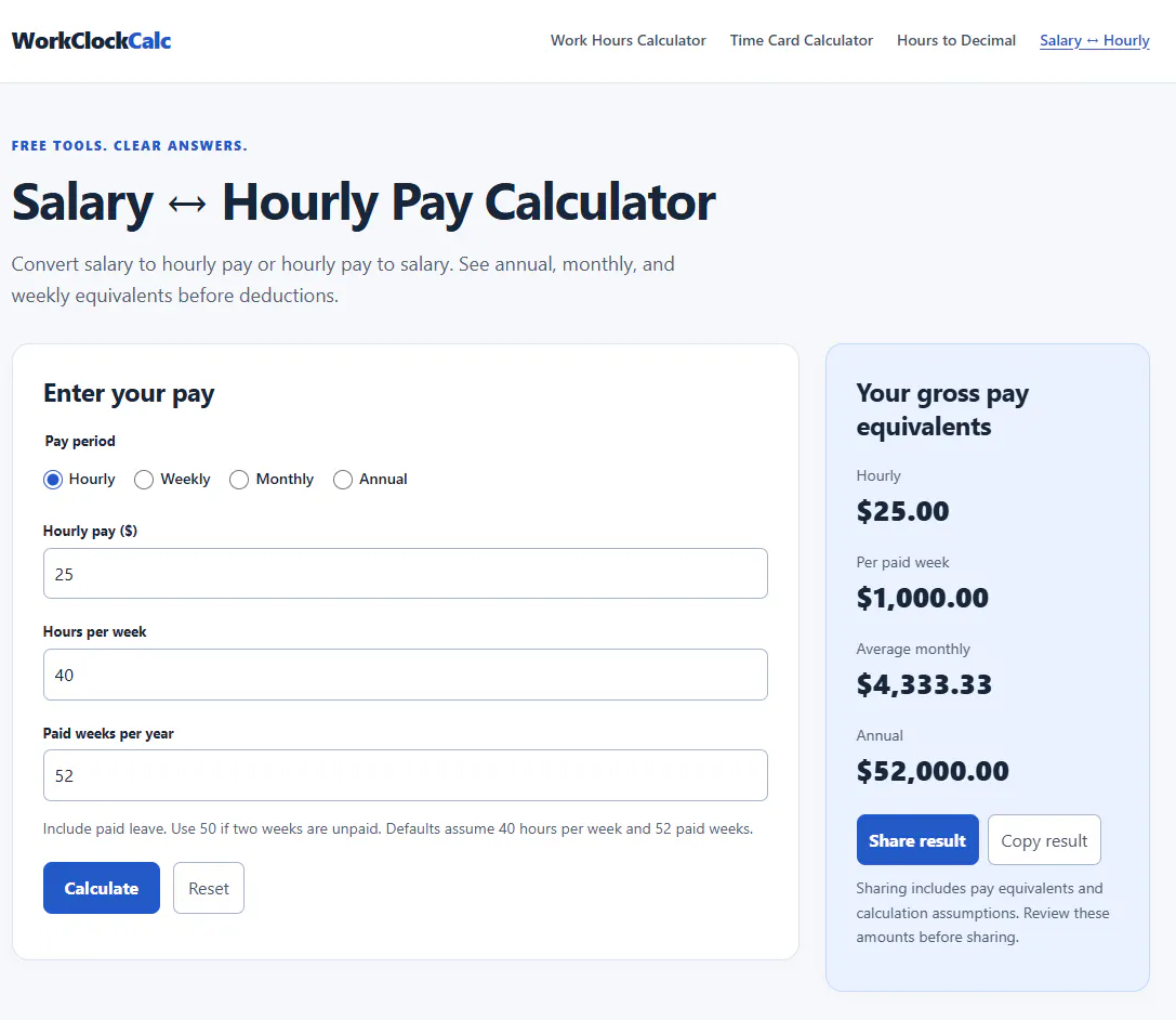 WorkClockCalc gallery image