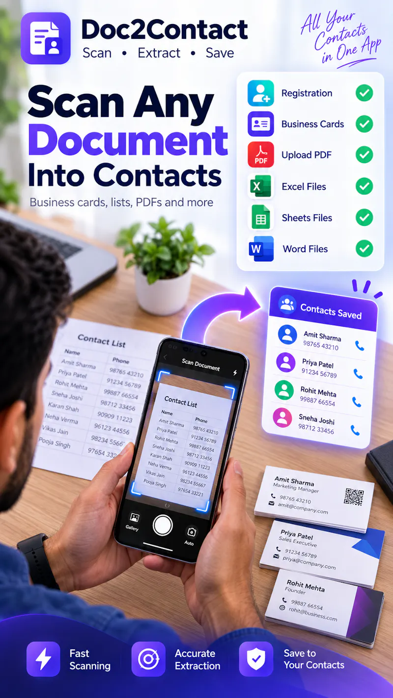Doc2Contact: Contact Scanner  screenshot 2