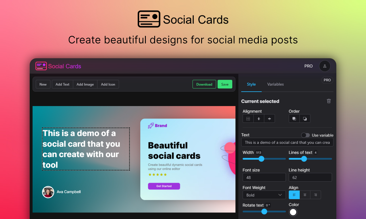 Mídia 2 de SocialCards