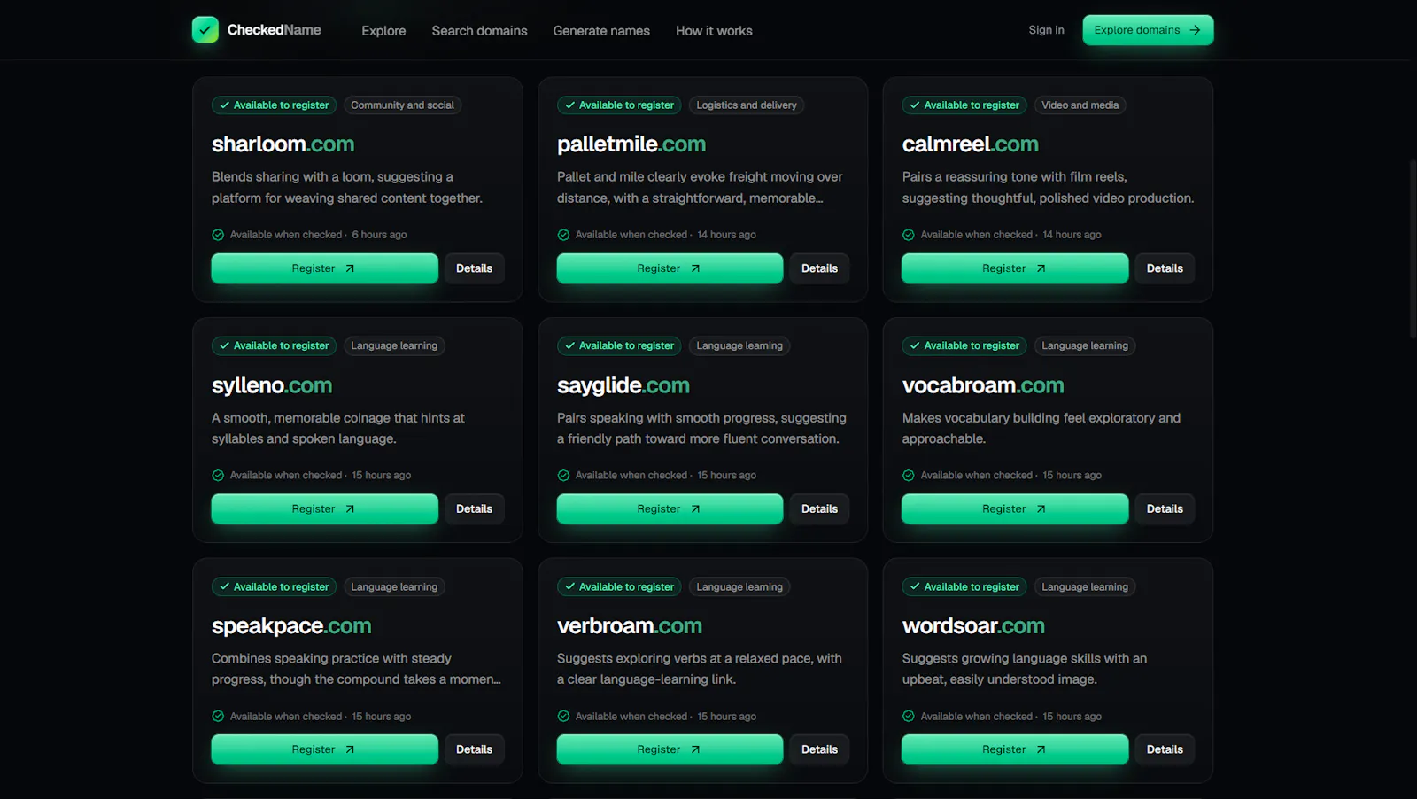 CheckedName screenshot 2