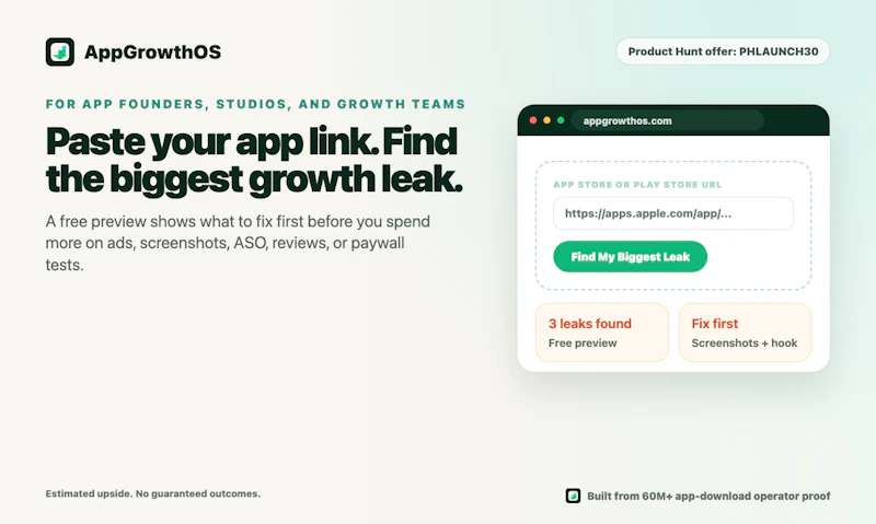 AppGrowthOS screenshot 2