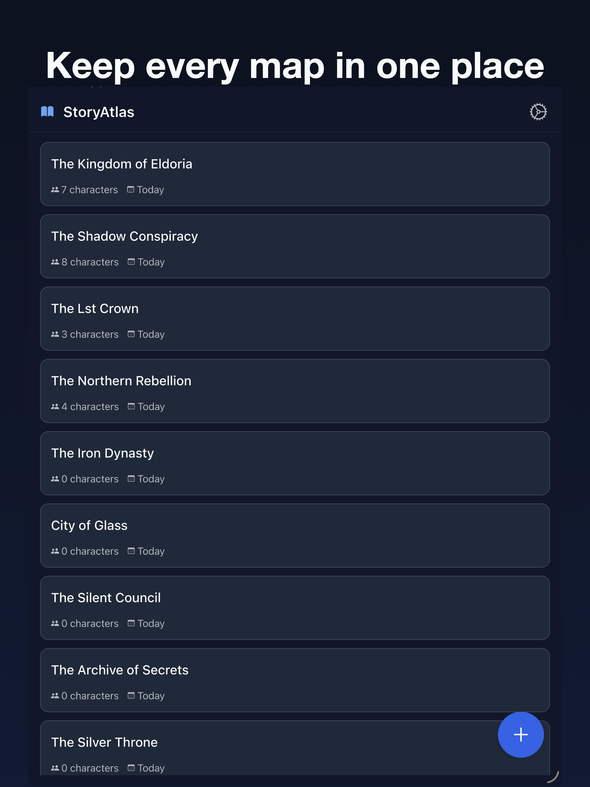 Story Atlas - Screenshot 4 showing product features and functionality