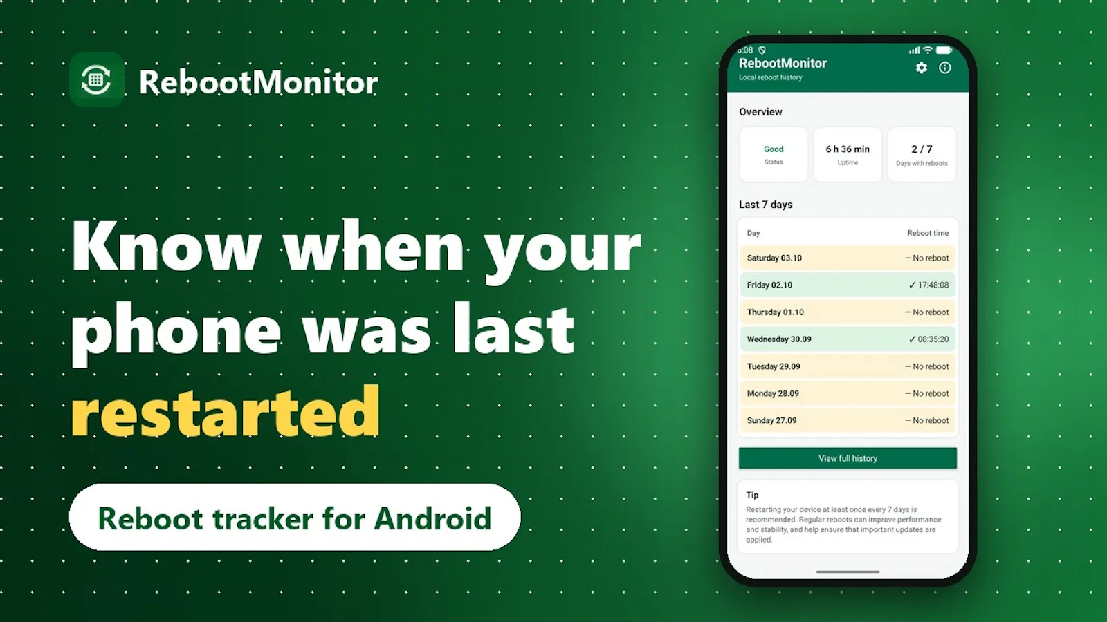 RebootMonitor screenshot 1 (video preview)