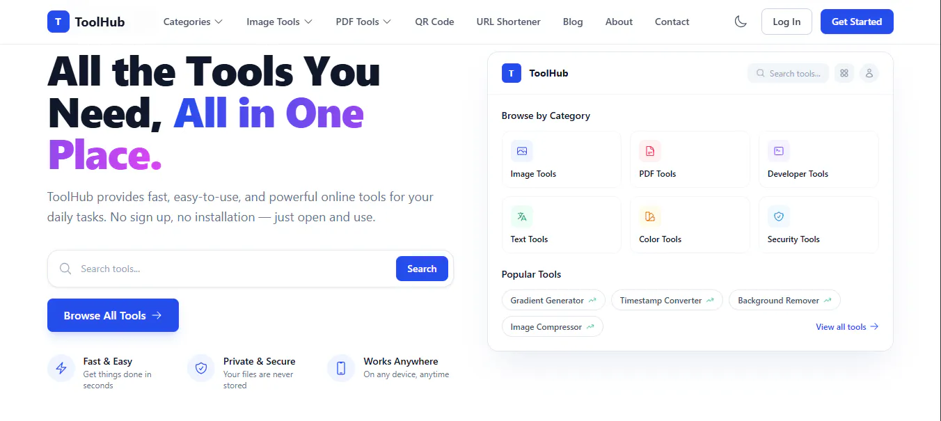 ToolHub-Free Online Tools for PDFs&More gallery image