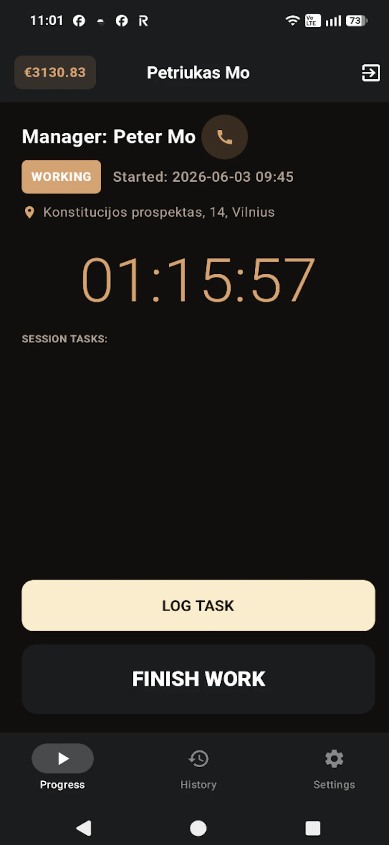 Work journal - Smart Work Time Journal screenshot 3