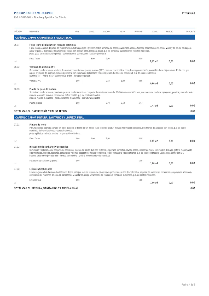 PresuBuild screenshot 6