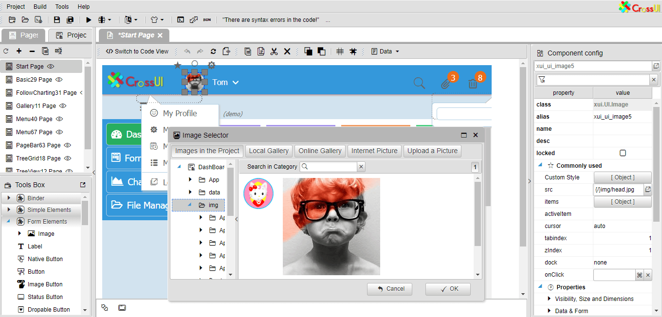 CrossUI Web APP Builder gallery image