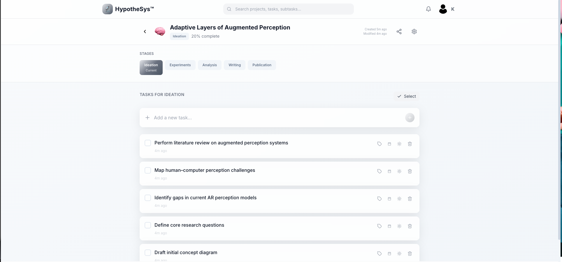 HypotheSys™: Research Project Management - Screenshot 3 showing product features and functionality