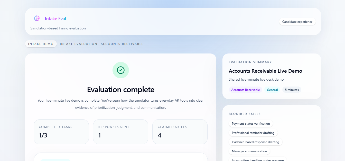 Intake Eval gallery image