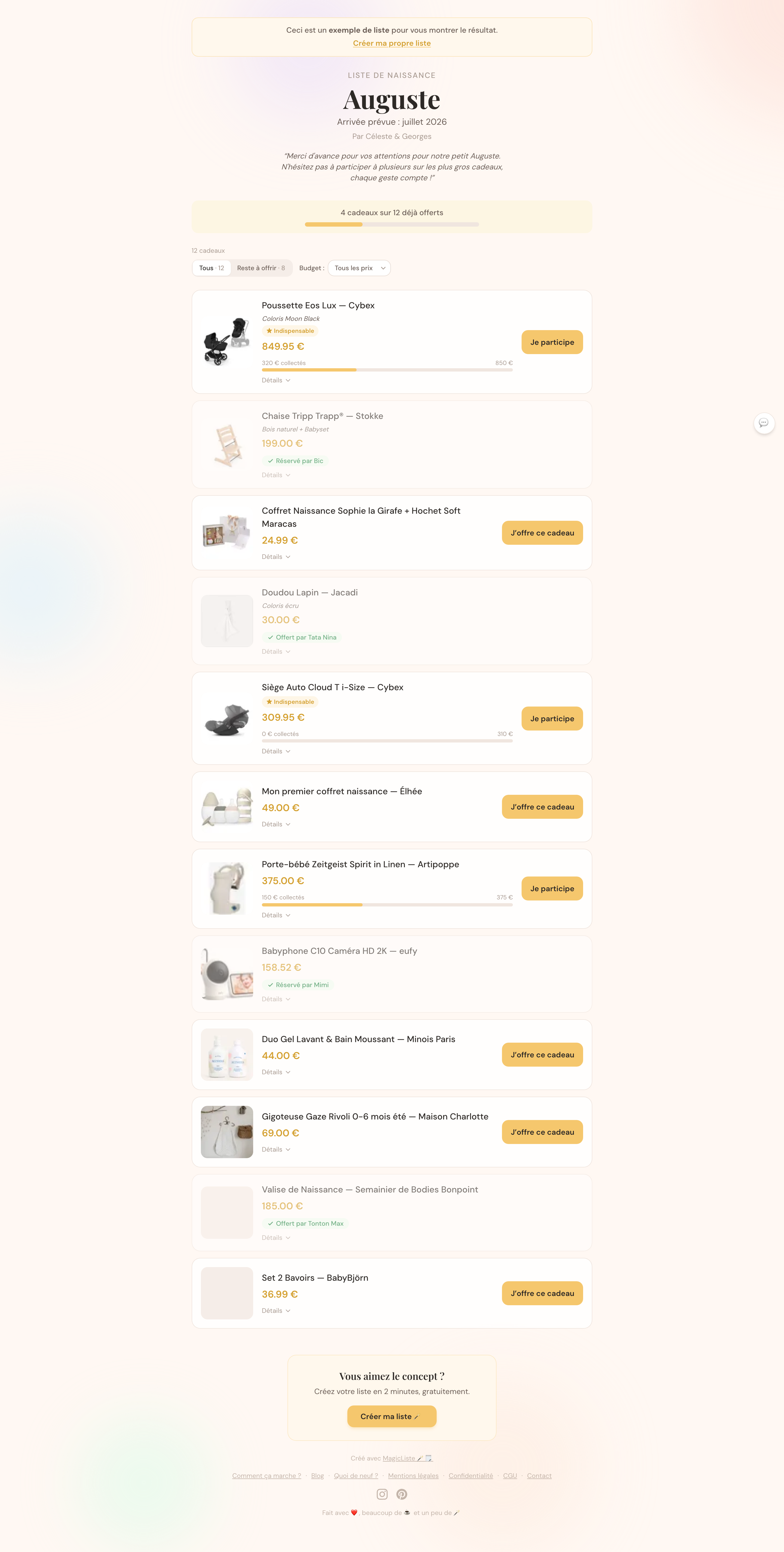 MagicListe an hassle free registry list gallery image