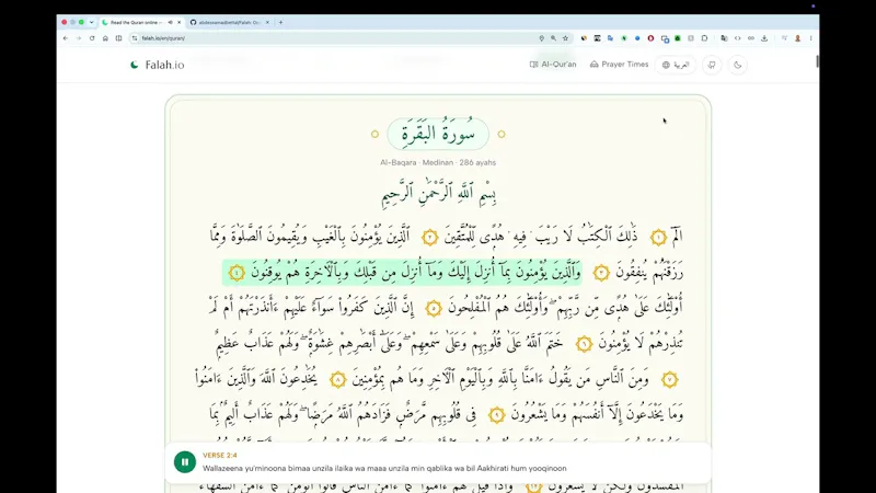 Falah.io — Open-Source Islamic Platform screenshot 1 (video preview)