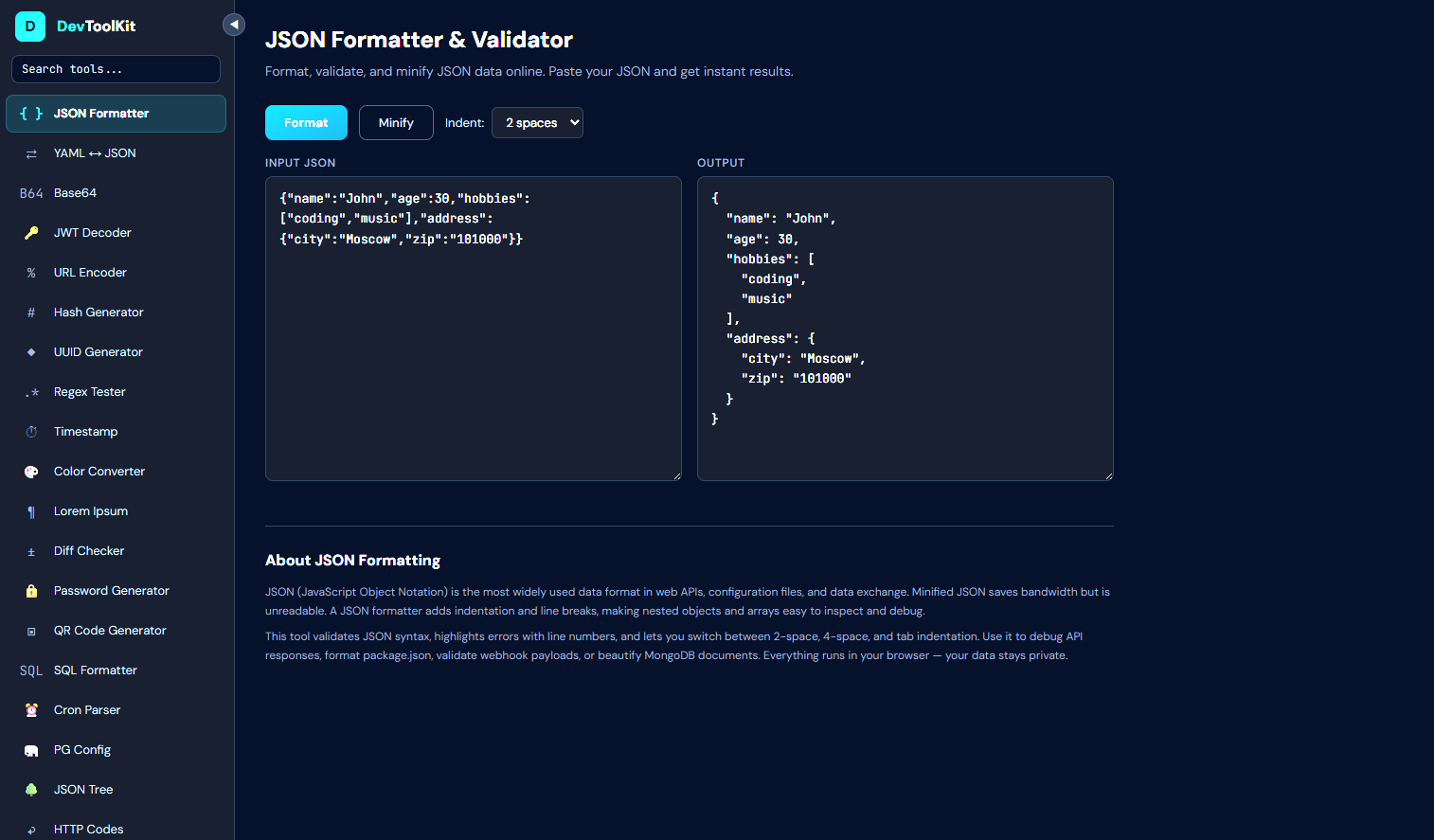 DevToolKit - Screenshot 3 showing product features and functionality