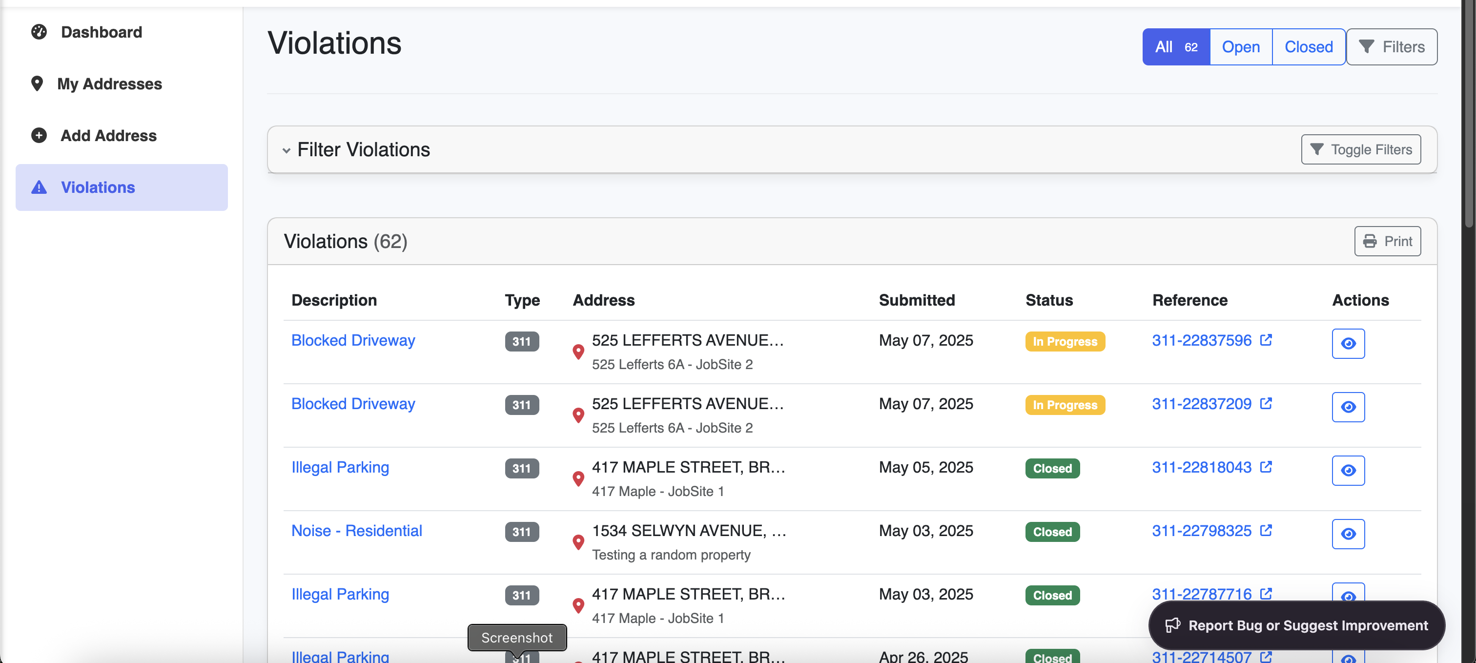 Real-Time NYC Building Violation gallery image