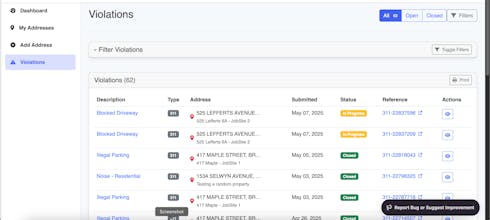 Real-Time NYC Building Violation gallery image