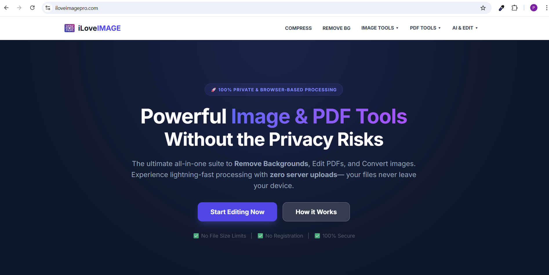 iLove IMAGE Pro - Main product screenshot demonstrating key features and user interface