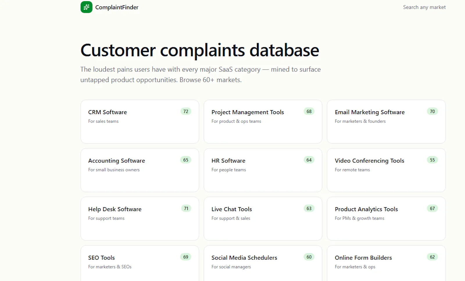 ComplaintFinder screenshot 2