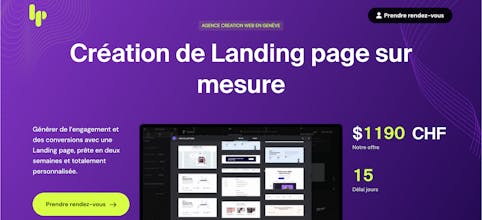 Création de Landing page gallery image