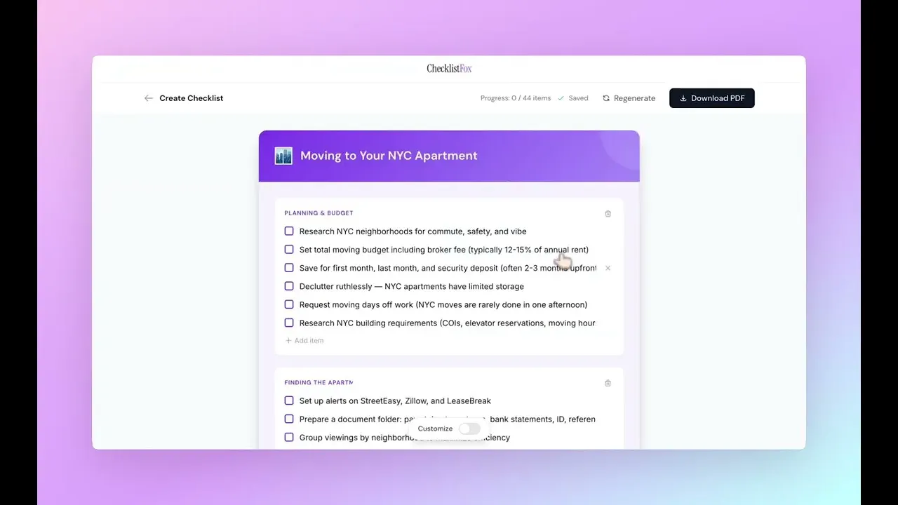 ChecklistFox gallery image