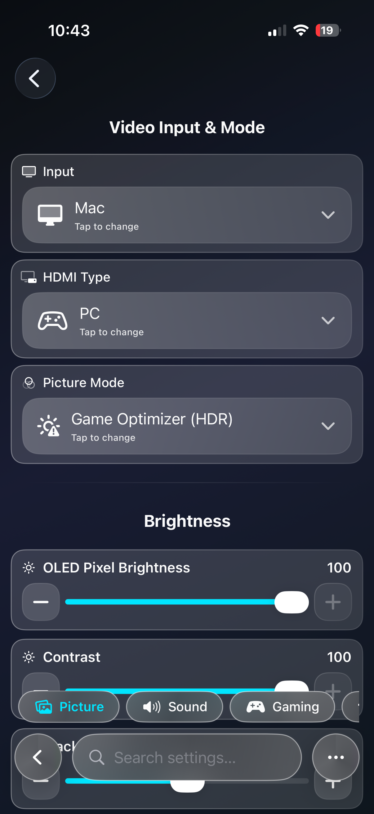 OLED Control - Main product screenshot demonstrating key features and user interface