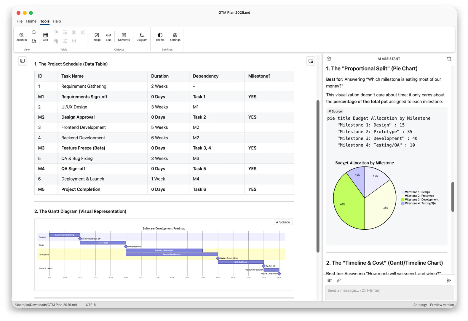 Antalogy: real Word-like Markdown editor screenshot 3