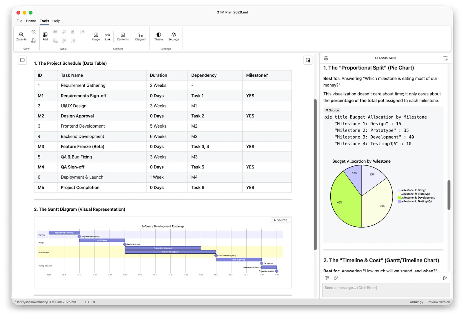 Antalogy: real Word-like Markdown editor screenshot 3