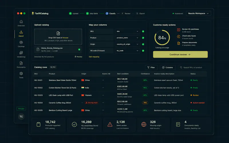 TariffCatalog screenshot 2